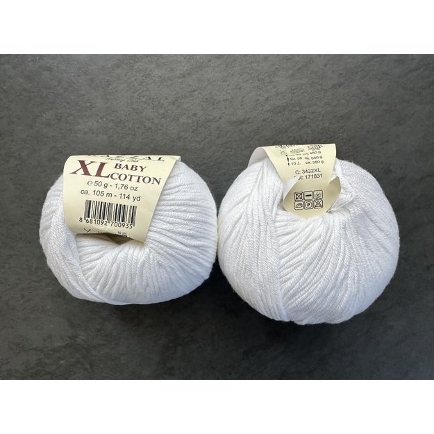 BABY COTTON XL Gazzal- 50% Cotton (medvilnė), 50% Acrylic (akrilas), 50 gr / 105 m, Nr 3432 3