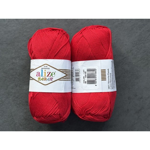 BAHAR Alize- 100% Cotton Mercerized (merserizuota medvilnė), 100gr/ 260m, Nr 56 1