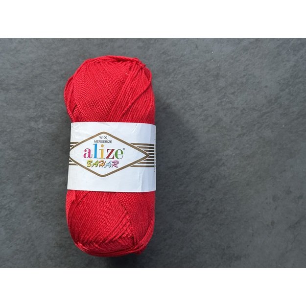 BAHAR Alize- 100% Cotton Mercerized (merserizuota medvilnė), 100gr/ 260m, Nr 56