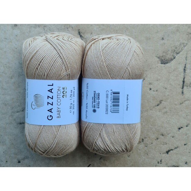 BABY COTTON 205 Gazzal- 50% cotton, 50% acrylic, 50 gr/ 205m, Nr 500