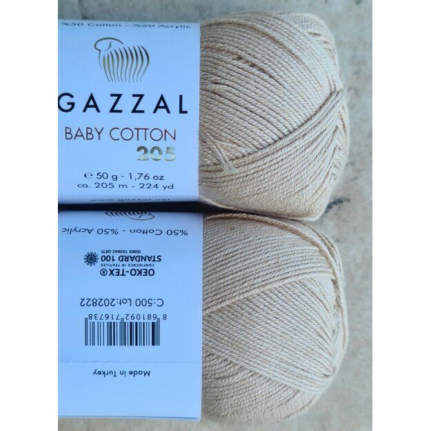 BABY COTTON 205 Gazzal- 50% cotton, 50% acrylic, 50 gr/ 205m, Nr 500