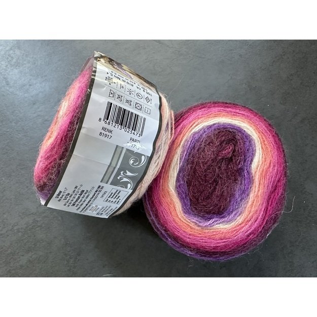 ANGORA LUKS Color Nako- 5% moher, 15% wool, 80% premium akrilik, 150 gr/ 810m, Nr 81917 2