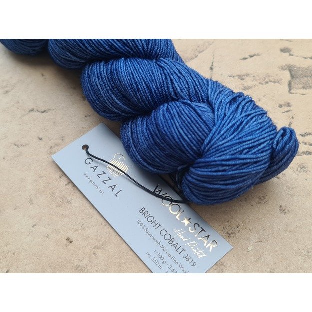 WOOL STAR Gazzal- 100% Superwash Merino Fine Wool, 100 gr/ 350m, Nr 3819