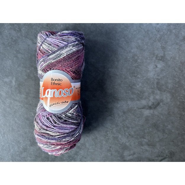 BONITO ETHNIC lanoso- 49% wool, 51% acrylic, 100gr/ 300m, Nr 1216