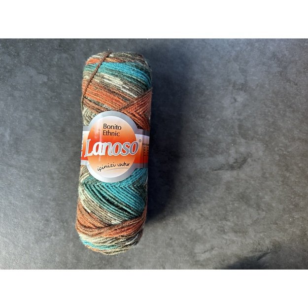 BONITO ETHNIC lanoso- 49% wool, 51% acrylic, 100gr/ 300m, Nr 1201
