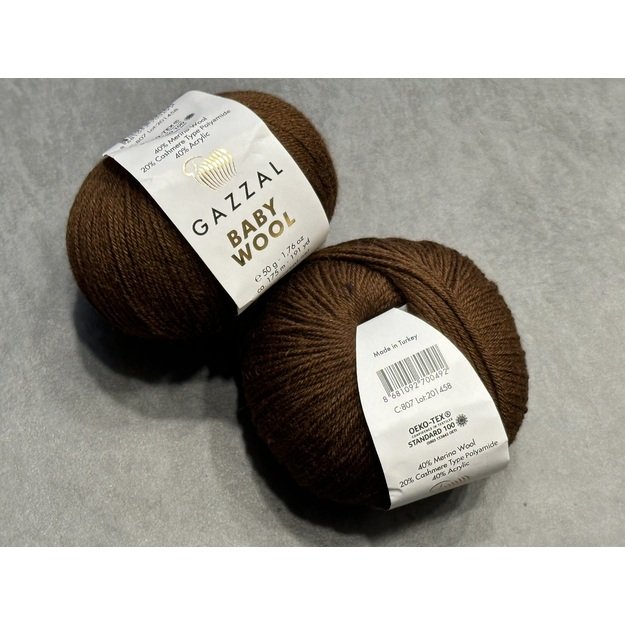 BABY WOOL Gazzal- 40% acrylic, 20% cashmere PA, 40% lana merino, 50gr/ 175m, Nr 807