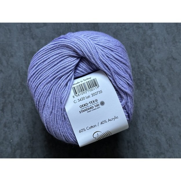 BABY COTTON Gazzal- 60% cotton, 40% acrylic, 50gr/ 165m, Nr 3420