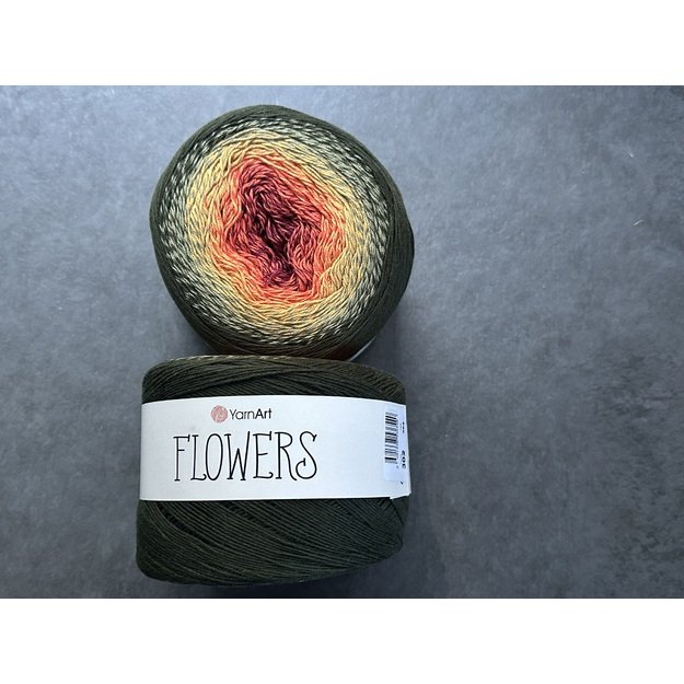 FLOWERS YarnArt- 55% cotton, 45% polyacril, 250gr/ 1000m, Nr 302