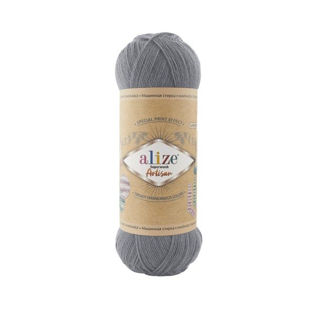 ARTISAN Superwash Alize- 75% SW Wool, 25% Polyamide, 100gr/ 420m, Nr 836