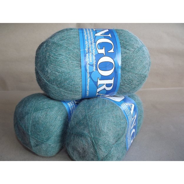 Angora2- 50% Mohair (moheris), 30% Acrylic ( akrilanas), 20% Virgin wool (jauna vilna), 100gr/ 750m, Nr 435