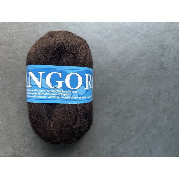 Angora2- 50% Mohair (moheris), 30% Acrylic ( akrilanas), 20% Virgin wool (jauna vilna), 100gr/ 750m, Nr 890