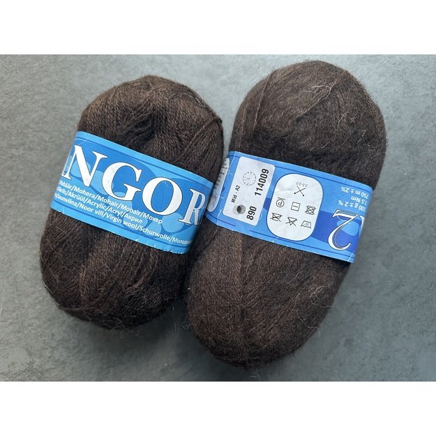 Angora2- 50% Mohair (moheris), 30% Acrylic ( akrilanas), 20% Virgin wool (jauna vilna), 100gr/ 750m, Nr 890