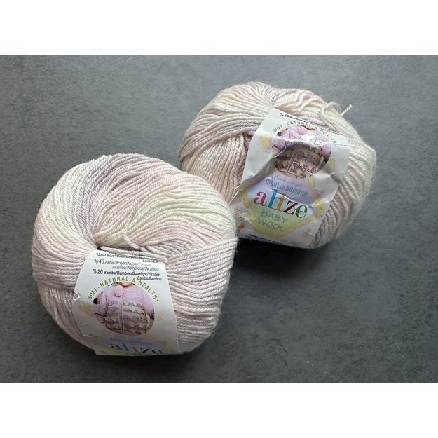 BABY WOOL Alize- 40% Wool, 40% Acrylic, 20% Bamboo, 50gr/ 175m, Nr 6554