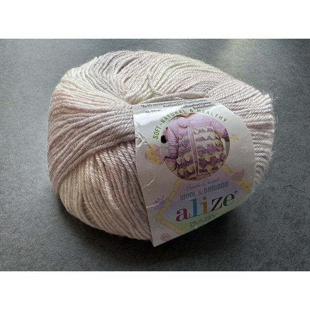 BABY WOOL Alize- 40% Wool, 40% Acrylic, 20% Bamboo, 50gr/ 175m, Nr 6554