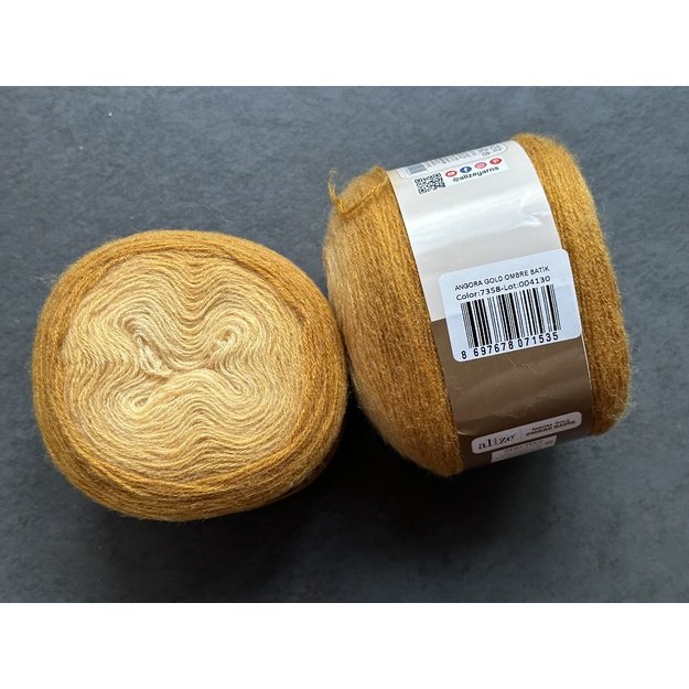 ANGORA GOLD OMBRE BATIK- 20% Wool, 80% Akrilik, 150gr/ 825m, Nr 7358