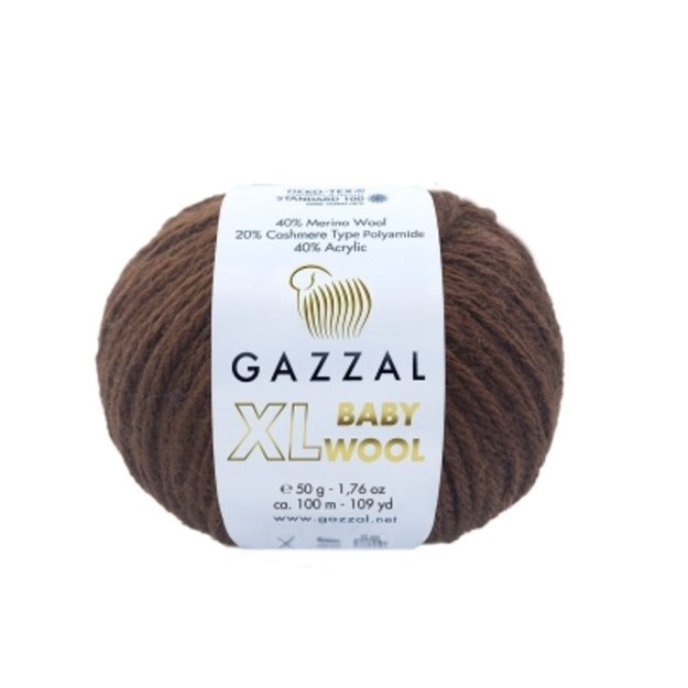 BABY WOOL XL Gazzal - 40% Acrylic,  20% Cashmere PA , 40% Lana Merino, 50 gr/ 100m, Nr 807