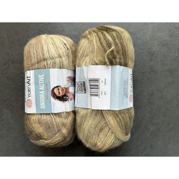 ANGORA  ACTIVE YarnArt- 20% wool, 80% acrylic, 100gr/ 500m, Nr 843