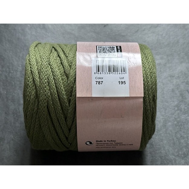 MACRAME Cord 5mm- 60% Cotton, 40% Viscose&Polyester, 500 gr/ 85 m, Nr 787