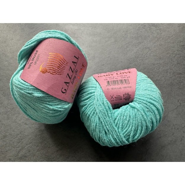 BABY LOVE Gazzal  45% Acrylic,  55% Modal, 50gr/ 115m, Nr 1614