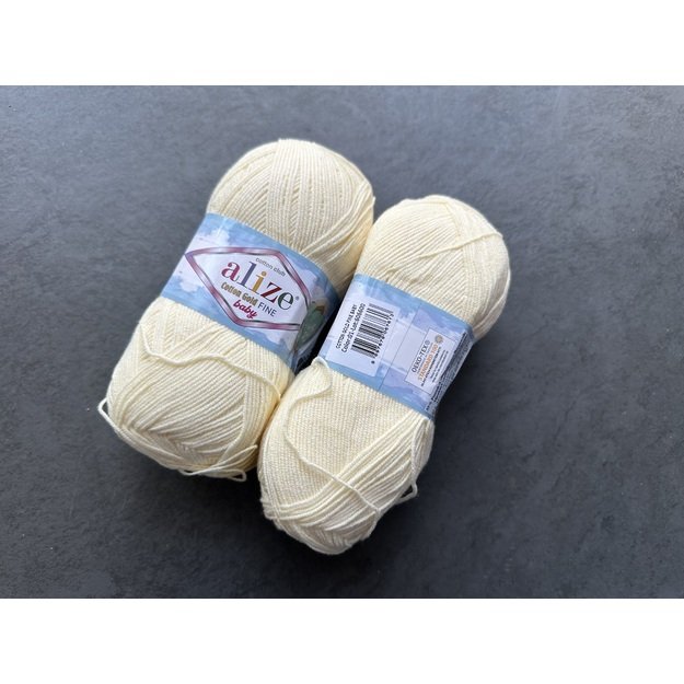 COTTON GOLD FINE BABY Alize- 55% cotton, 45% Acrylic, 100gr/ 470m, Nr 01