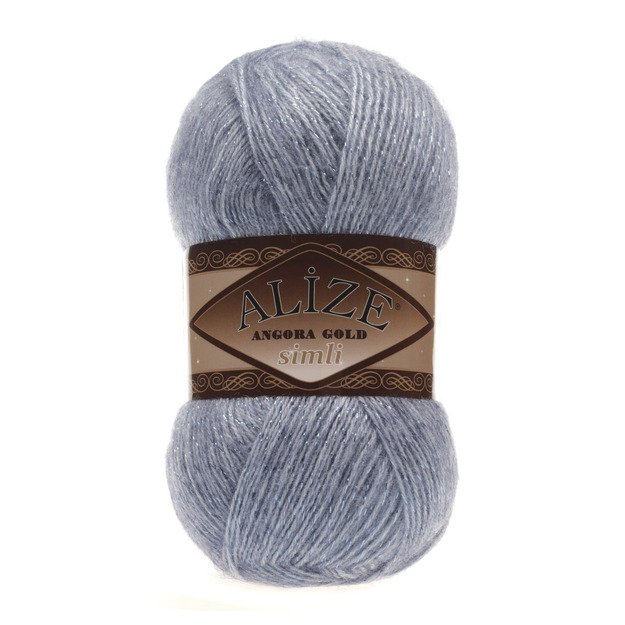 Angora Gold SIMLI Alize- 75% Acrylic, 20% Wool, 5% Metallic, 100 gr/ 500m. Nr 221