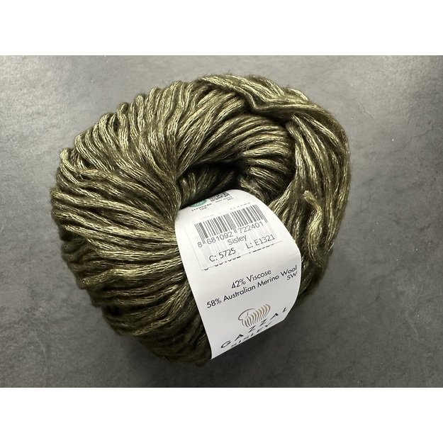 SISLEY- 58% Australijos merino vilna, 42% viskozė, 50 g./ 105 m, Nr 5725 2