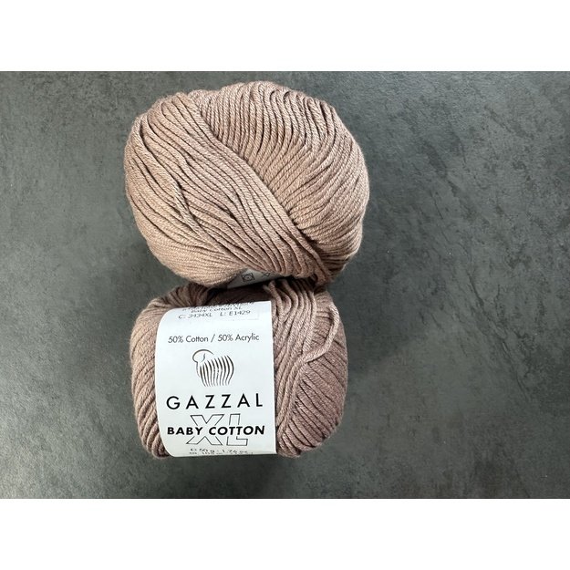 BABY COTTON XL Gazzal- 50% Cotton (medvilnė), 50% Acrylic (akrilas), 50 gr / 105 m, Nr 3434