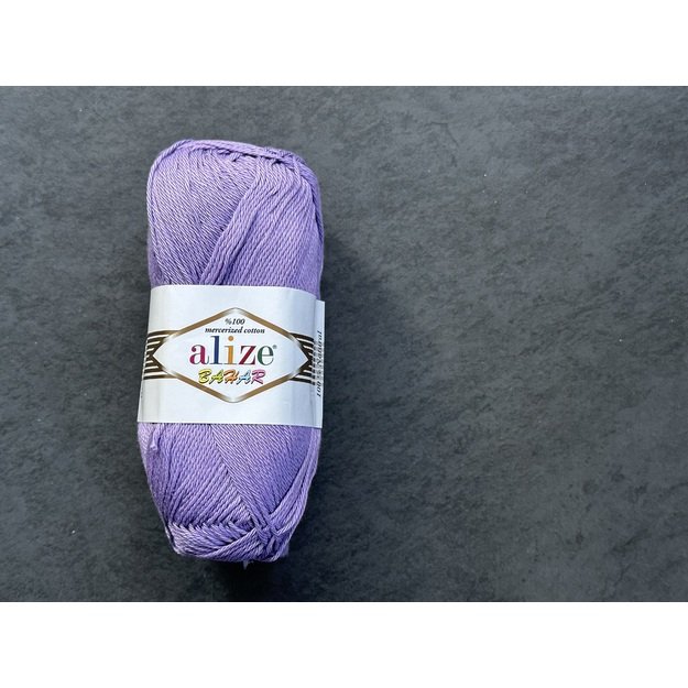 BAHAR Alize- 100% Cotton Mercerized (merserizuota medvilnė), 100gr/ 260m, Nr 65