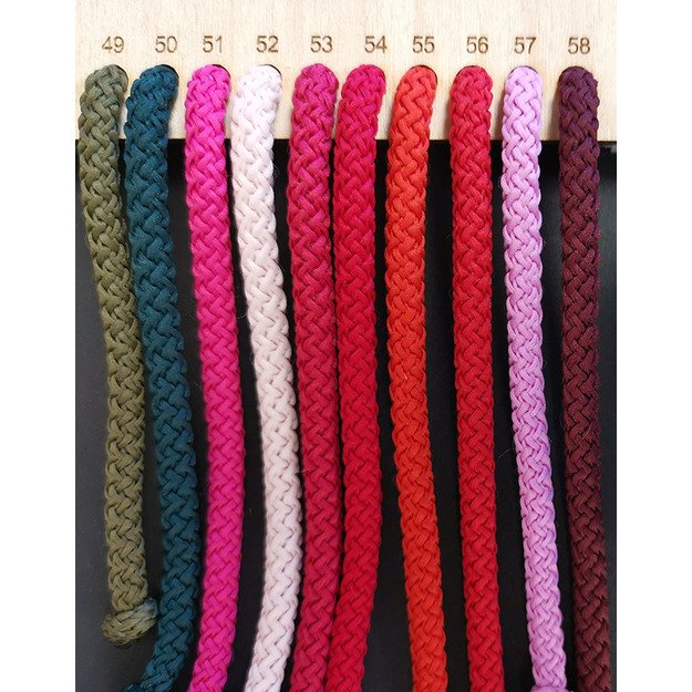 Cord, knitted, polyester, with filling, 5.5-6.0 mm - No. 56
