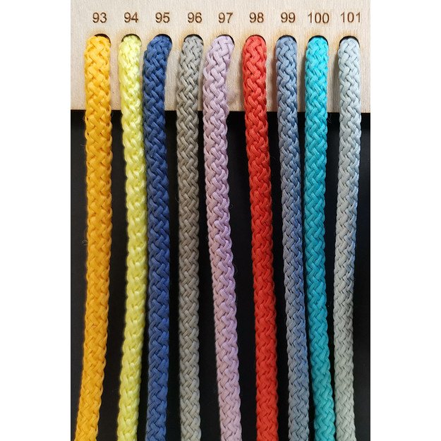 Cord, knitted, polyester, with filling, 5.5-6.0 mm - No. 101