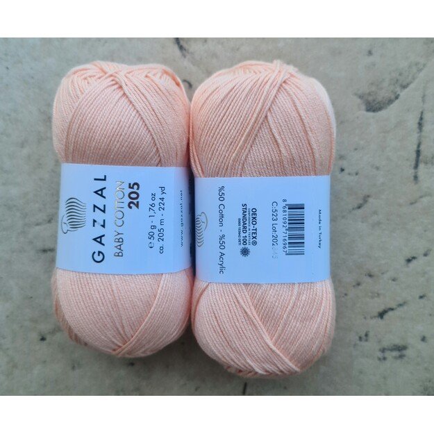 BABY COTTON 205 Gazzal- 50% cotton, 50% acrylic, 50 gr/ 205m, Nr 523