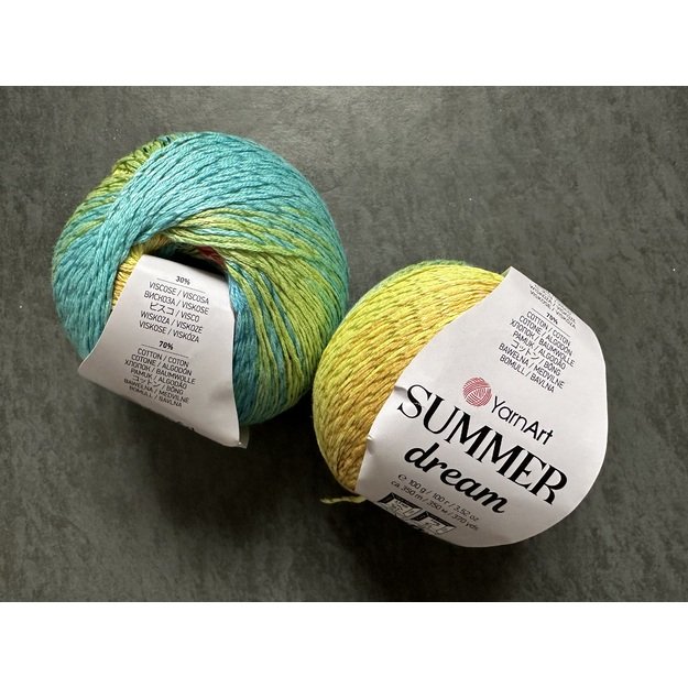 SUMMER DREAM YarnArt, 70%- medvilnė, 30%- viskozė,100 gr/ 350m, Nr 4314