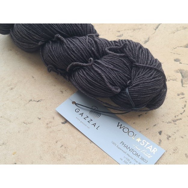 WOOL STAR Gazzal- 100% Superwash Merino Fine Wool, 100 gr/ 350m, Nr 3803