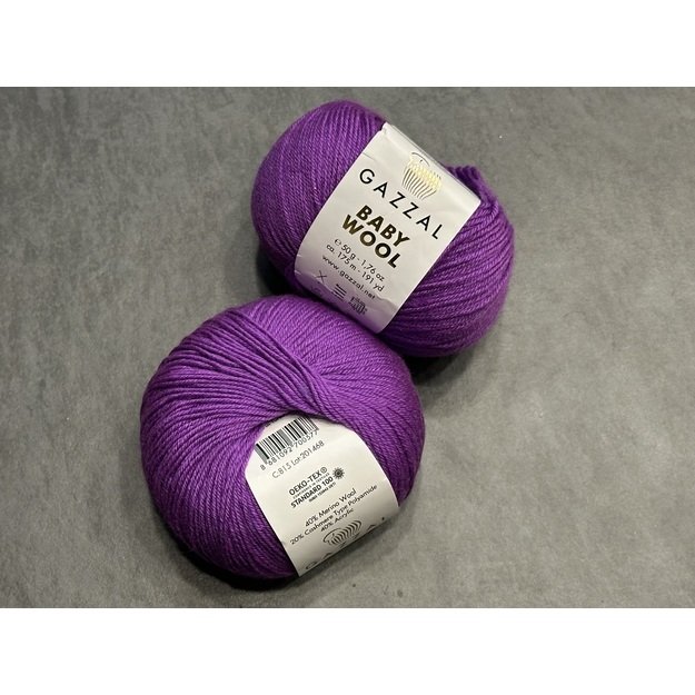 BABY WOOL Gazzal- 40% acrylic, 20% cashmere PA, 40% lana merino, 50gr/ 175m, Nr 815