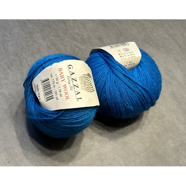 BABY WOOL Gazzal- 40% acrylic, 20% cashmere PA, 40% lana merino, 50gr/ 175m, Nr 822