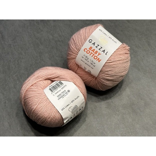 BABY COTTON Gazzal- 60% cotton, 40% acrylic, 50gr/ 165m, Nr 3444