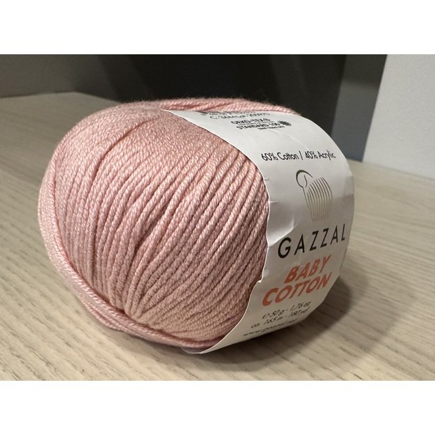 BABY COTTON Gazzal- 60% cotton, 40% acrylic, 50gr/ 165m, Nr 3444