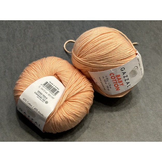 BABY COTTON Gazzal- 60% cotton, 40% acrylic, 50gr/ 165m, Nr 3412