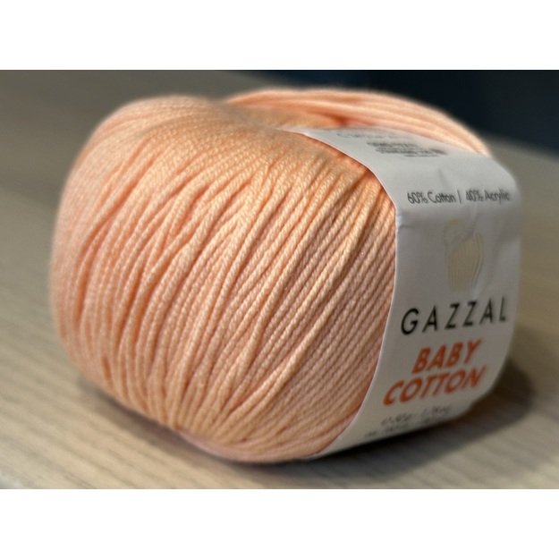 BABY COTTON Gazzal- 60% cotton, 40% acrylic, 50gr/ 165m, Nr 3412