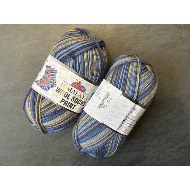 HIMALAYA WOOL SOCKS PRINT- 75% superwash merino, 25% polyamide, 100gr/ 400m, Nr S-17-05