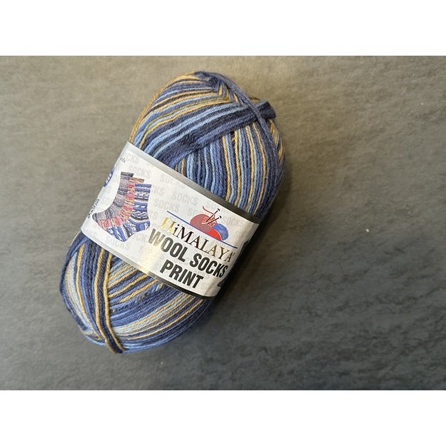 HIMALAYA WOOL SOCKS PRINT- 75% superwash merino, 25% polyamide, 100gr/ 400m, Nr S-17-05