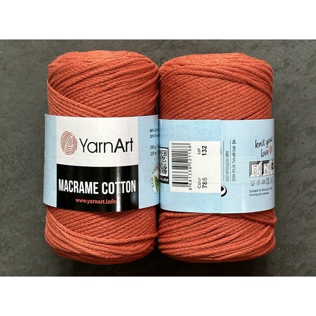 MACRAME COTTON YarnArt- 80% cotton, 20% polyester, 250gr/ 225m, Nr 785