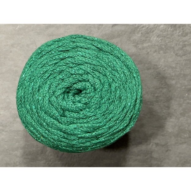 MACRAME COTTON LUREX Yarn Art- 75% cotton, 13% polyester, 12% metalic polyester, 250gr/ 205m. Nr 728