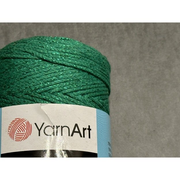 MACRAME COTTON LUREX Yarn Art- 75% cotton, 13% polyester, 12% metalic polyester, 250gr/ 205m. Nr 728