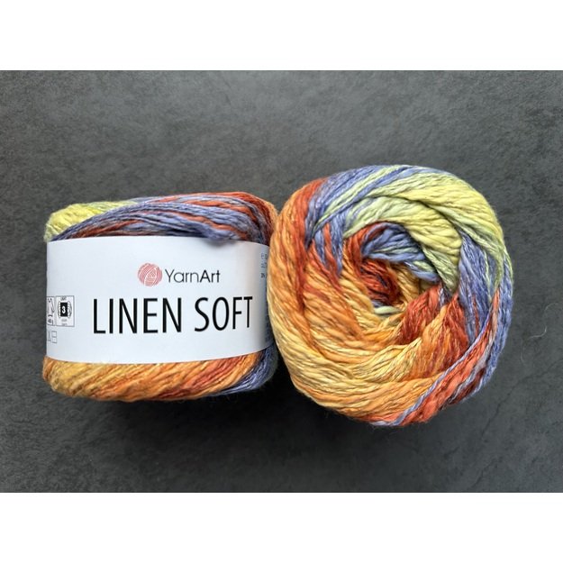 LINEN SOFT YarnArt- 30% Linen, 36% viscose, 34% cotton, 100gr/ 272m, Nr 7412