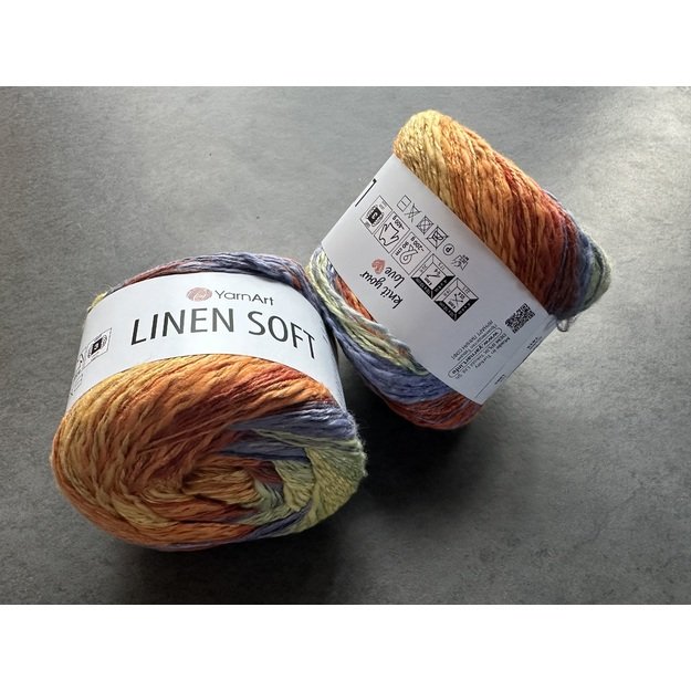 LINEN SOFT YarnArt- 30% Linen, 36% viscose, 34% cotton, 100gr/ 272m, Nr 7412