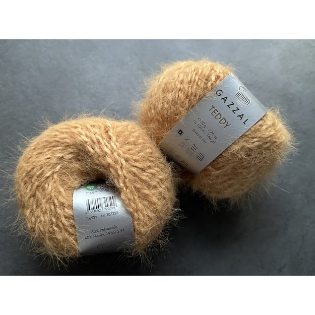 TEDDY Gazzal- 60% Polyamide, 40% Merino wool, 50gr/ 150m, Nr 6539