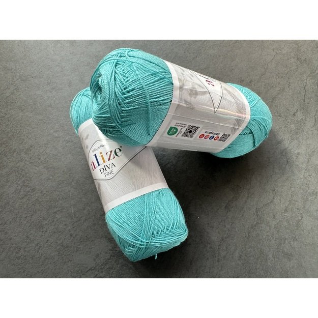 DIVA FINE- 100% Microfiber Akrilik, 100gr/ 600m, Nr 376