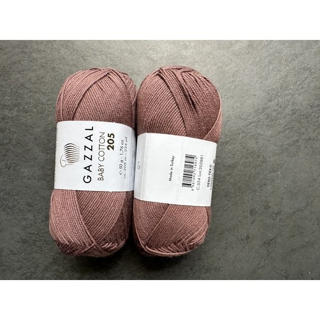 BABY COTTON 205 Gazzal- 50% cotton, 50% acrylic, 50 gr/ 205m, Nr 524