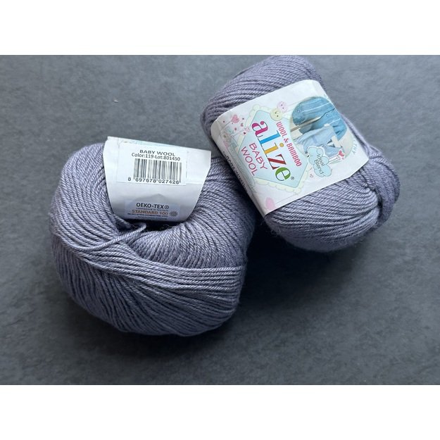 BABY WOOL Alize- 40% Wool, 40% Acrylic, 20% Bamboo, 50gr/ 175m, Nr 119